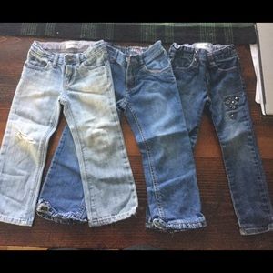 Bundle of 3 Gap $ Gymboree Girls Jeans - 3T
